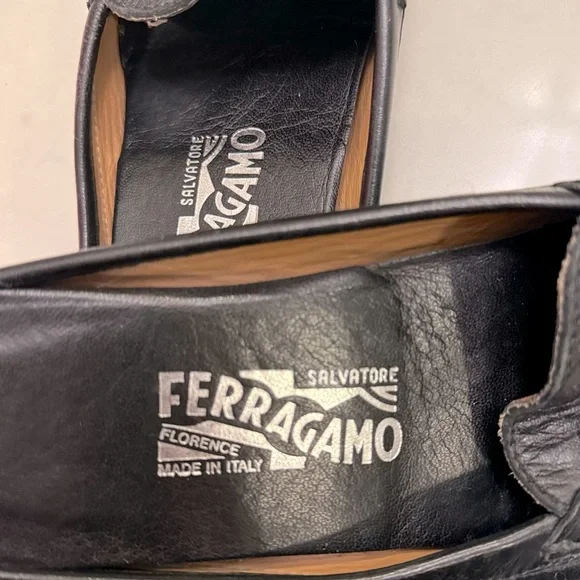 Salvatore Ferragamo Black Leather Mules - Picture 2 of 3